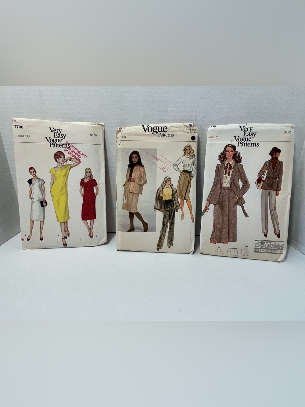 Vogue Vintage Sewing Patterns Lot (3)